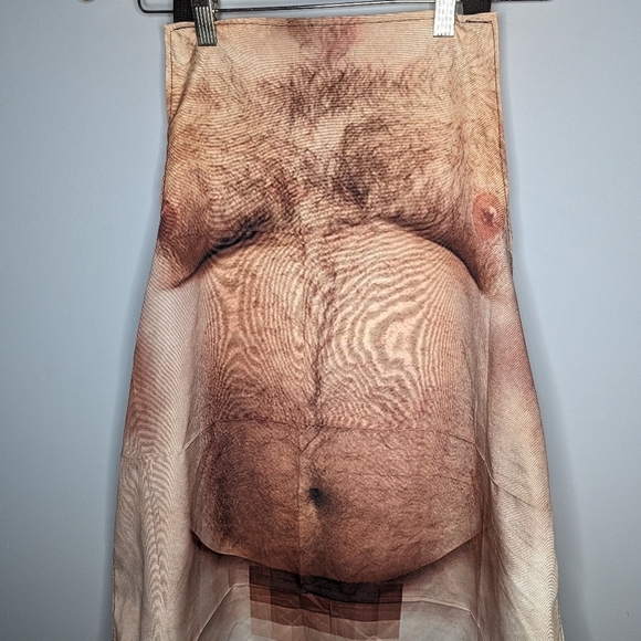 Funny Men's Stomach Naked Apron One size Kitchen apron - Picture 2 of 3